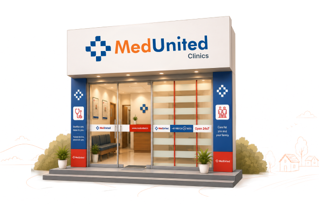 MedUnited Hospitals building in Amalapuram